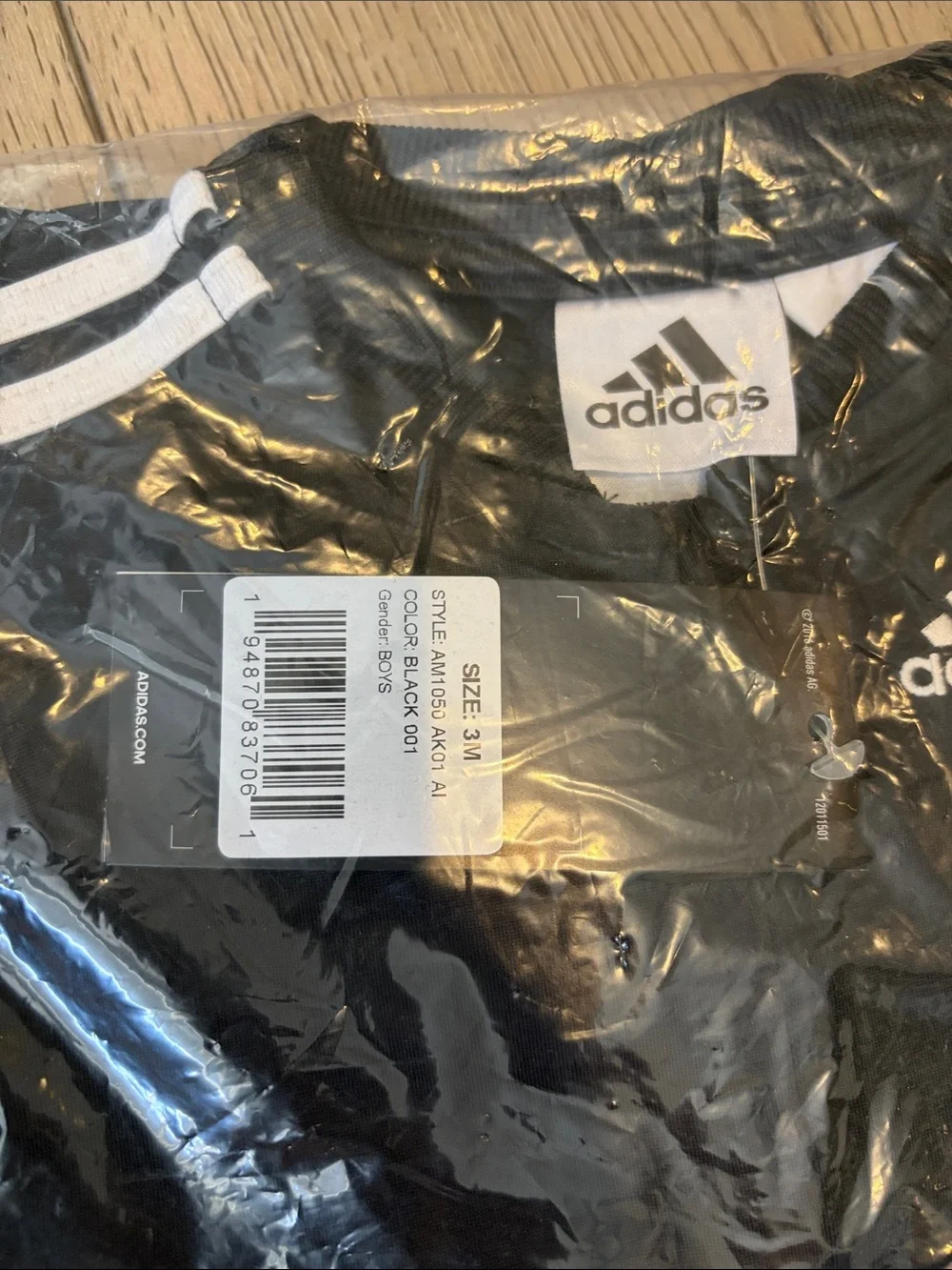 adidas Black and White Three-Stripe Tracksuit Set